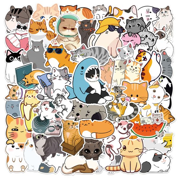 

50pcs cat stickers,cute cat waterproof stickers,vinyl stickers for water bottle,lapphone l50-417