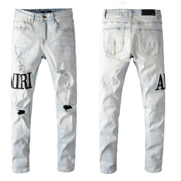 

new arrivals mens luxury designer denim jeans holes trousers jean coolguy biker pants man clothing #650 6bt7, Blue