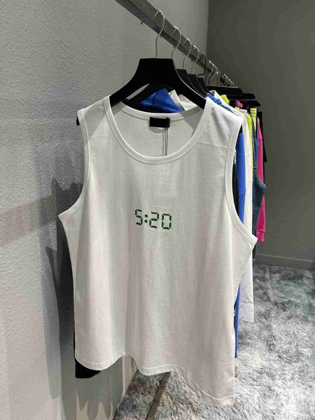 

plush t shirt designer luxury coats balciga paris edition b clock glow print sleeveless sports tank sweetheart sleeve cut 1noac, Black