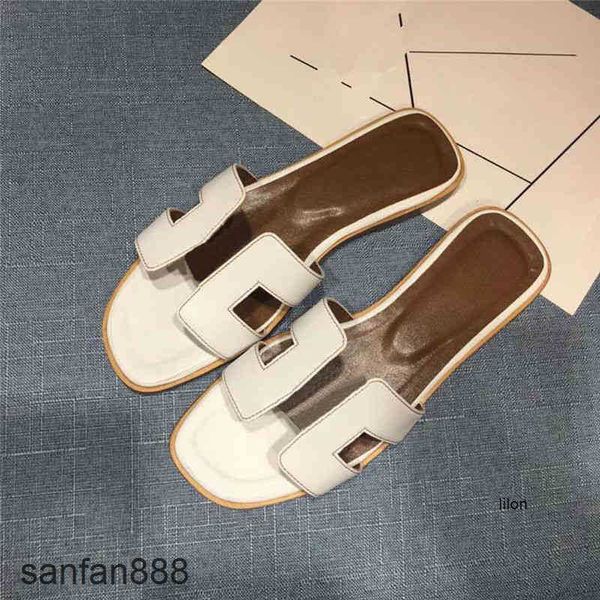 

original logo designer hermss slippers luxury h 2023 sliders fashion beach erme classic summer flat eel flip-flops ladies shoes otel bat m9f, Black