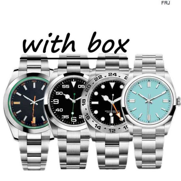 

mens rolax watches mechanical watch automatic montre de luxe machinery 41mm stainless steel super luminous wristwatch, Slivery;black
