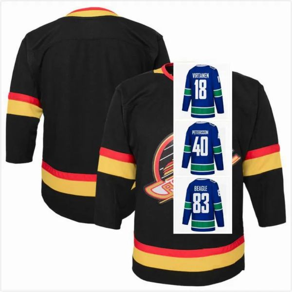 

hockey custom vancouver canuck jake virtanen jersey 18 elias pettersson 40 jay beagle 83 brandon sutter 20 tyler motte 64 zack macewen 71 s-, Black;red