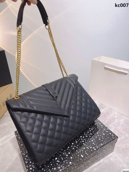 

designer handbags square fat loulou chain bag real leather women's bag large-capacity shoulder bags 31cm quilted messenger bag