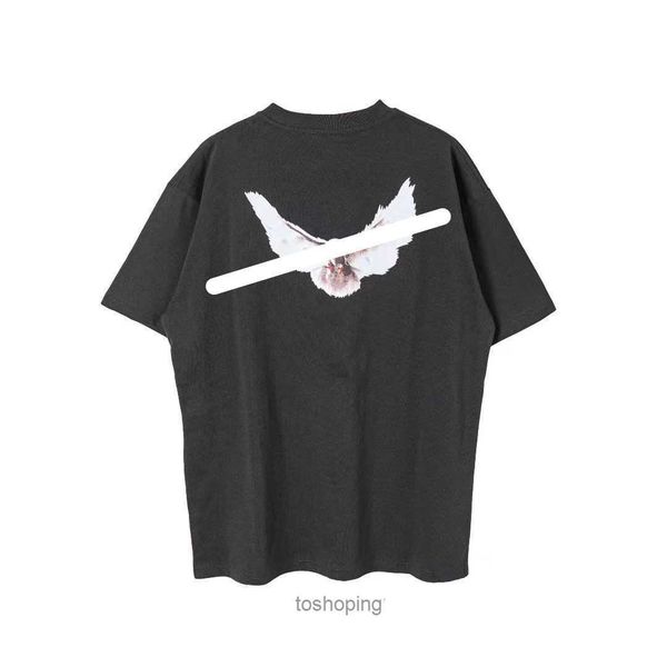 

2023 designer kanyes classic mens t-shirts peace dove mens womens fashion high street tshirts printing cloth make craft short sleeve s-xlq3o, White;black