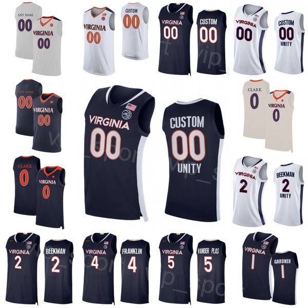

virginia cavaliers college 2 reece beekman jersey basketball 5 ben vander plas 11 isaac mckneely 4 armaan franklin 1 jayden gardner kihei cl, Black