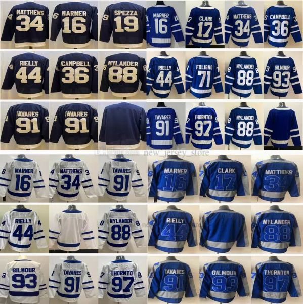 

2022 winter classic hockey 91 john tavares jerseys 34 auston matthews mitchell marner joe thornton william nylander doug gilmour jack campbe, Black;red