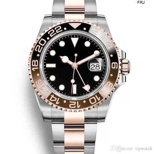 

mens rolax watches mechanical watch automatic ceramic bezel full stainless steel mechanics movment sapphire 5atm waterproo am0z, Slivery;black