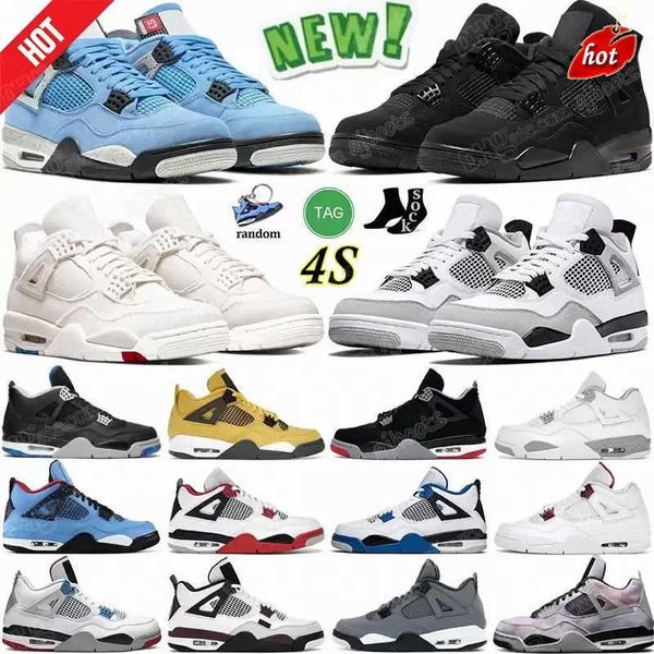 

2023 j4 jumpman 4 basketball shoes 4s military black cats seafoam red cement sail violet ore midnight navy tech white oreo pn