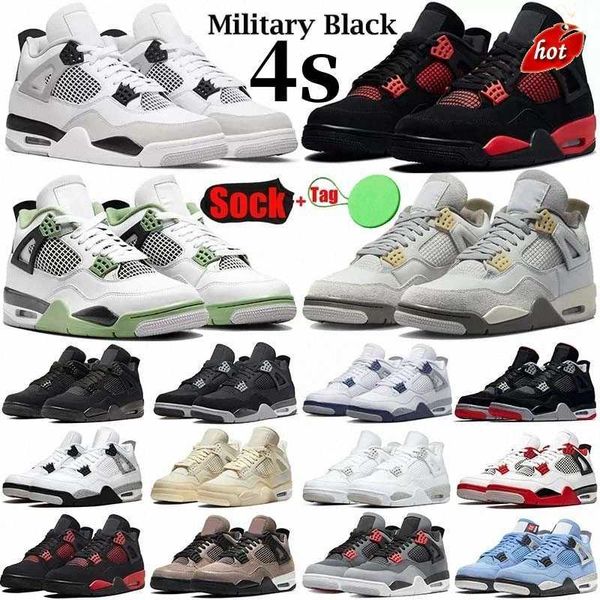 

2023 j4 2023 mens womens 4 4s basketball shoes jumpman military black cats canvas seafoam sail white oreo university blue fire red