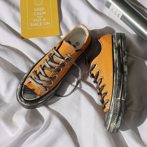 

dress shoes couple canvas shoes fashion candy colored canvas casual vintage lacing platform out door size 35 44 230321, Black