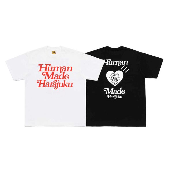 

designer t shirts luxury humans make fashional x girls don't cry co branded cotton short sleeve t-shirt loose csual shirt, White;black