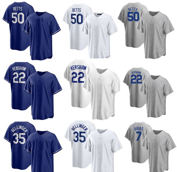 

fans baseball jerseys 50 betts 22 kershaw 7 urias 35 bellinger 5 an yakuda local online store fashion dropshipping accepted cool base jersey, Blue;black