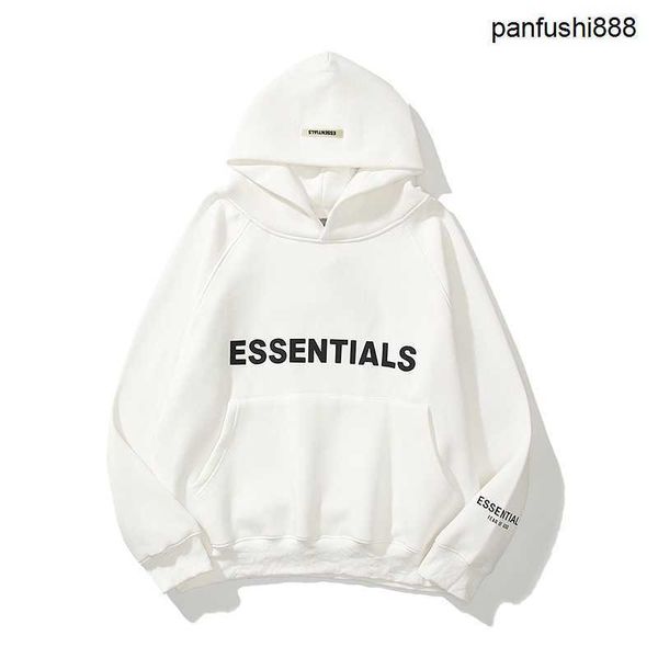 

foggg classic hoodie fear double thread essen fashion new line chest soup print couple garden neck, Black