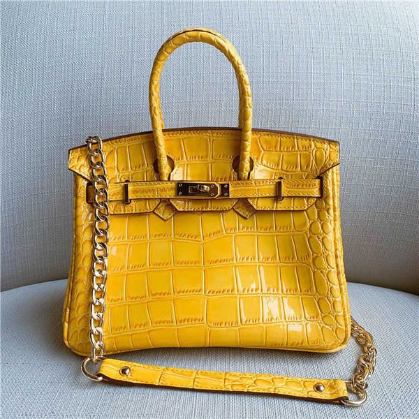

designer herms birkins handbags fashion classic leather bag crocodile cowhide handbag bag leather women's bagwith logo