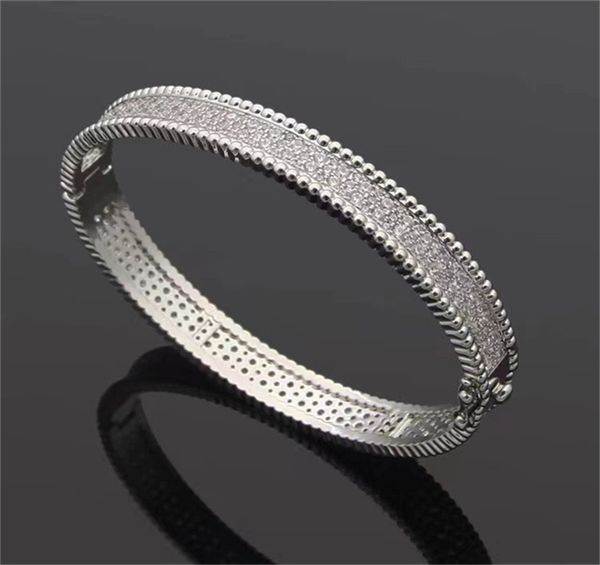 

chunky ankle stone bracelets for women elegant 18k gold plated designer fashion diamond bracelet luxury wedding bangles jewellry exquisite m, Golden;silver