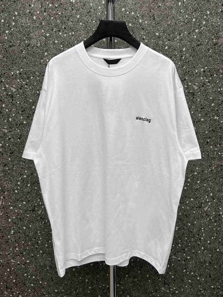 

plush t shirt designer luxury coats balciga edition paris b bb letter embroidery short sleeve men's and women's comfortable loose, Black