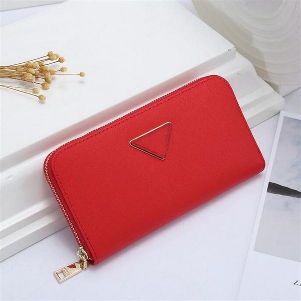 

designers original box packaging wallets handbag credit card holder fashion men and women clutch with 8 color purse305y, Red;black