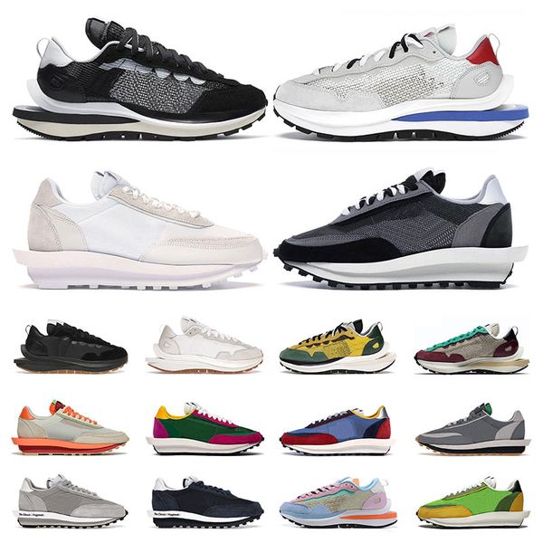 

2023 sacais men designer shoes vaporwaffle ldwaffle waffle black white royal fuchsia sail gum fragment undercover nylon womens sneakers mens