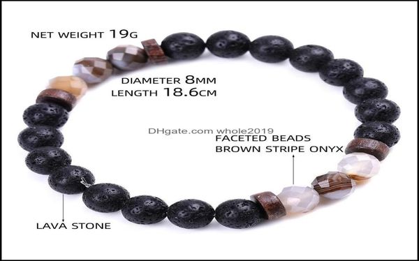 

charm bracelets men bracelet faceted natural stone wooden beaded 8mm tiger eye spectrolite buddha lava beads stretch women jewelry3514132, Golden;silver
