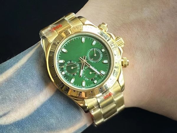 

with box luxury automatic 2813 mechanical movement watch green dial watches men 116508 gold 116520 116528 mens wristwatches 69, Slivery;brown