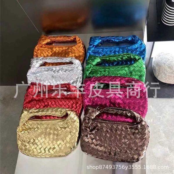 

botega venates jodie mini teen intrecciato pouch metallic woven croissants knotted dumplings fashionable handbags