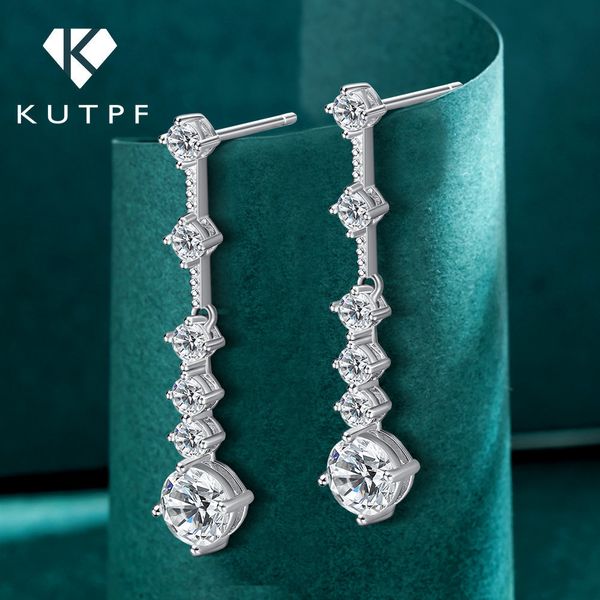 

ear cuff 6 ct full drop earrings s925 sterling silver plate pt950 light luxury fine jewelry tassel earring for women kutpf 230320