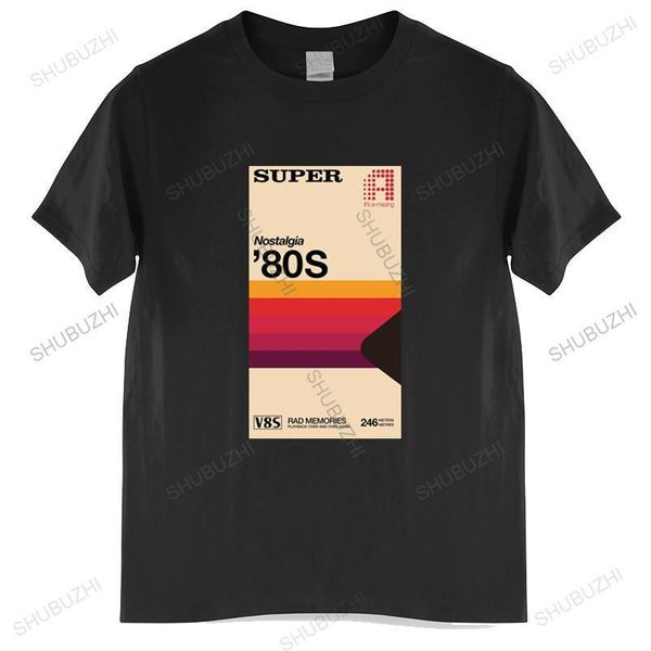 

men's t-shirts men brand teeshirt super tape t shirt 1980s the eighties retro vhs movies film funny nostalgia 80's mens t-shirt eu, White;black