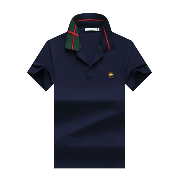

t-shirt 2023 italy polot shirt fashion men polo shirts short sleeves casual cotton t-shirts casualetter down collar, White;black