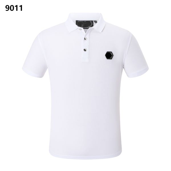 

pp spring summer man designer men's polos t shirt tees high-end stylist letter cotton v neck men tees woman tshirts luxury casual coup, White;black