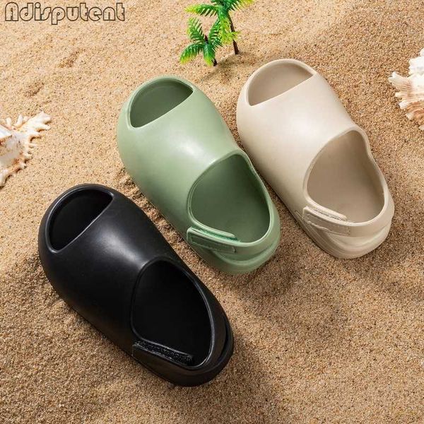 

sandals baby toddler kids slip on fashion boys girls beach summer water shoes eva soft children lightweight indoor slides 230321, Black;red