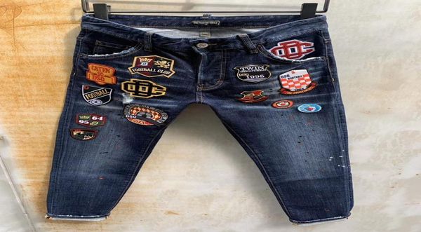 

d2 jeans men jeans mens luxury designerjeans skinny ripped cool guy causal hole denim fashion brand fit jeans men bej dsquareds ds7307467, Blue