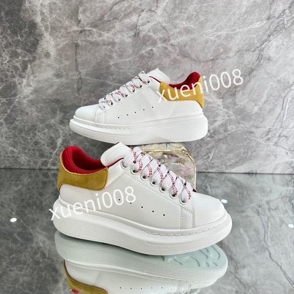 

fashion designer mens casual shoes white black trim upper brown leather metallic silver metallic gold laser blue mens2023, Red;white