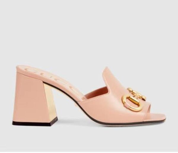 

premium high heel sandals party fashion genuine leather women's designer high heel shoes suede women's metal belt buckle thick hee, Black