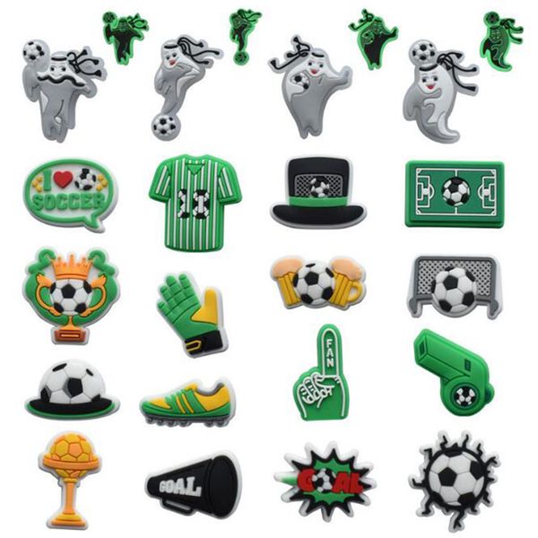

football basketball sports croc charms teams pvc shoe charms for football fan clog shoes decoration wholesale, White;pink