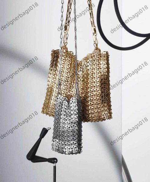 

bags evening bags luxury women designer metal sequins chain woven bag hollow clutch female travel holiday shoulder handbag