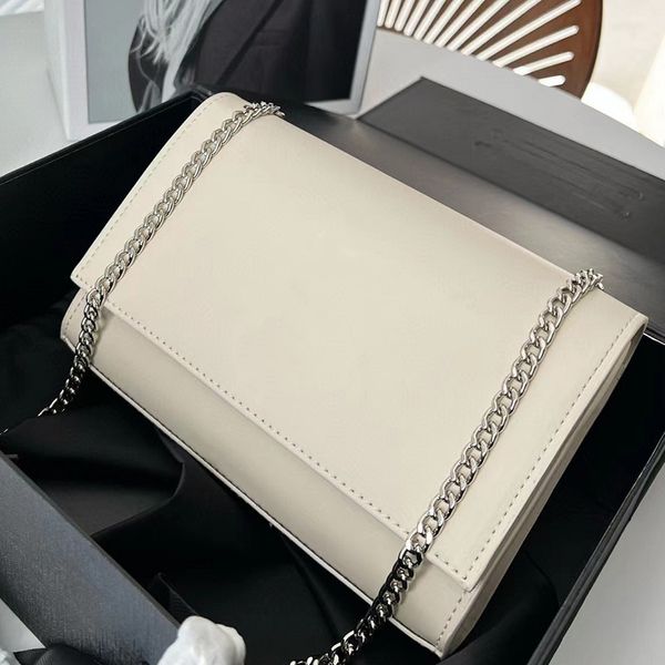 

fashion bag women's shoulder bag solid silver logo design mini link crossbody bag