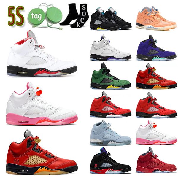 

2023 jumpman 5 retros aqua basketball shoes jump man j 5s retos unc university blue bird alternate bel-airs white sail burgundy green bean c