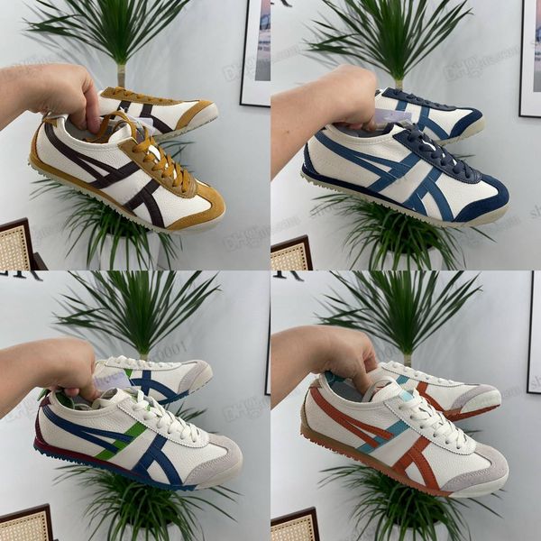 

shoes casual onitsuk tiger casual asic designer women asiics luxury sneaker leather trainers white blue silver yellow lace up sports sneaker
