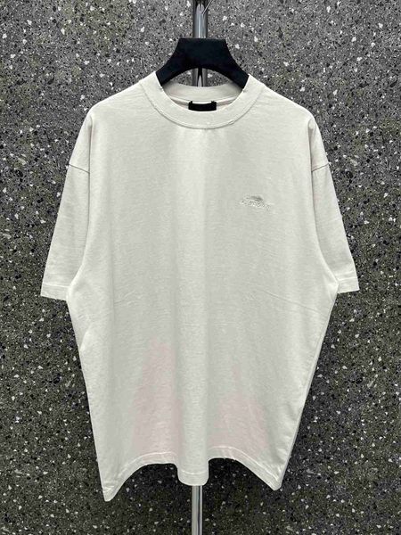 

plush t shirt designer luxury coats balciga definition paris b tiger embroidery short sleeve washed worn out men's and women's loo, Black