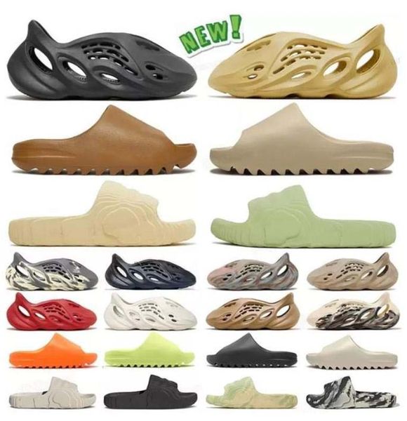 

bubble running shoes men, women, the slider onyx pure silver blue slip sliding block slides crime women slippers sandals resin desert sand s, Black
