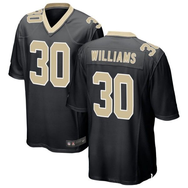

new 30 jamaal williams football jerseys saint alternate black white men women youth, Black;red