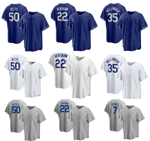 

fans baseball jerseys 50 betts 22 kershaw 7 urias 35 bellinger 5 an yakuda local online store fashion dropshipping accepted cool base jersey, Blue;black