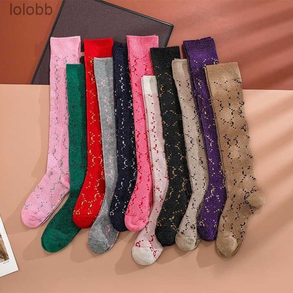 

women brand sock fashion dressy hip hop leg socks for girls lady knee high design full letter print stocking streetwear 06zk''gg&#, Black