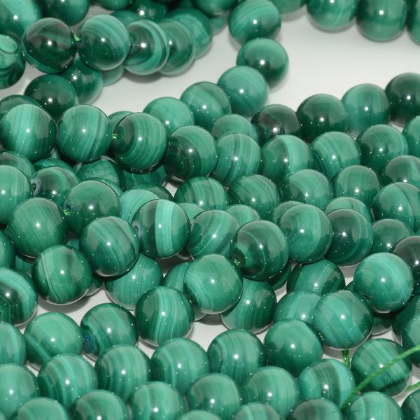

beaded necklaces natural malachite loose round beads 82mm85mm 230320, Silver