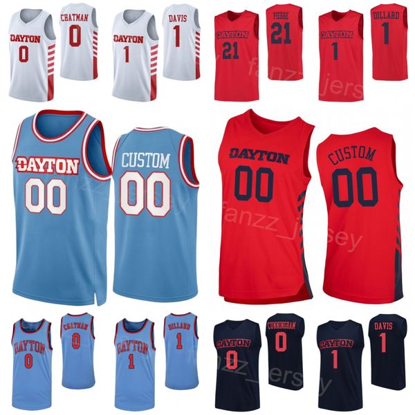 

dayton flyers college jersey basketball 0 josh cunningham 1 kevin dillard 1 darrell davis 21 dyshawn pierre rodney chatman university stitch, Black