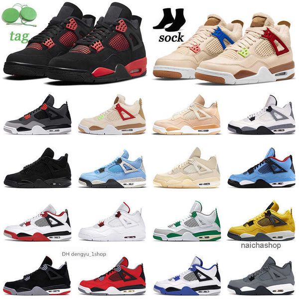 

red thunder 4 4s mens basketball shoes black cat military university blue infrared cactus jack men womens trainers spor air jorden jordon