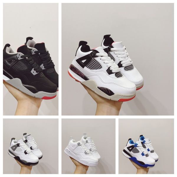 

kids shoes 4 basketball 4s designer sneakers boys military black cat trainers baby kid shoe fire red thunder girls children youth toddler in