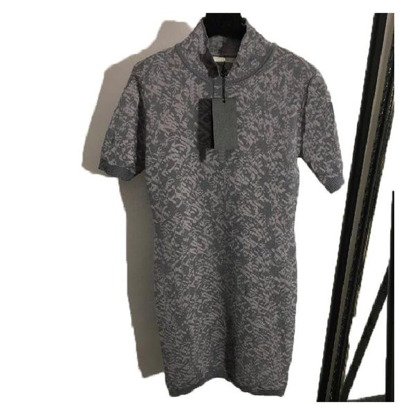 

aaa women casual dresses classic vintage knit dress fashion designer clothes full letter luxurious senior short sleeves womens 3d dress blac, Black;gray