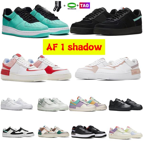 

womens airforce 1 shadow casual shoes platform af 1s tiffany 1837 triple white atmosphere mint foam amethyst ash sail royal red pale ivory s, Black