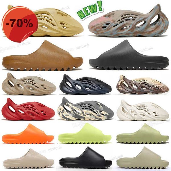 

sandals 2022 designer slippers men woman slider vermillion mineral blue onyx pure sandals slide slipper foam ochre runr bone resin clog dese, Black